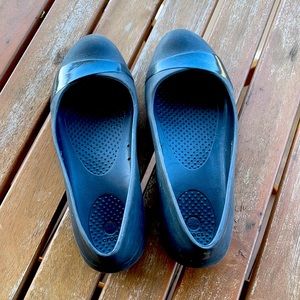 Crocs Black Rain Flats Size W6